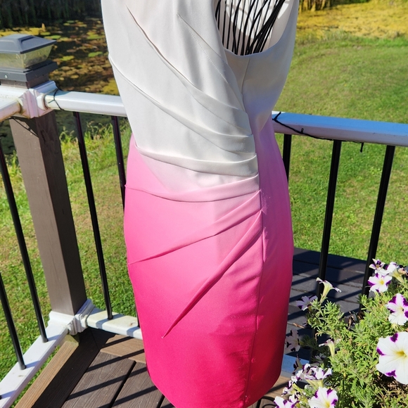 Calivin Klein pink ombre dress, VGUC, size 12 - Picture 4 of 13